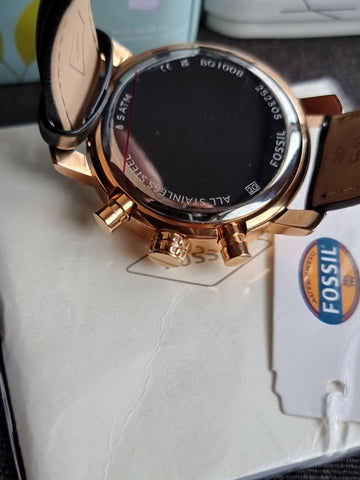 Fossil Analog Black Dial Men's Watch-BQ1008